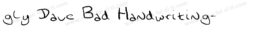 gly Dave Bad Handwriting字体转换
